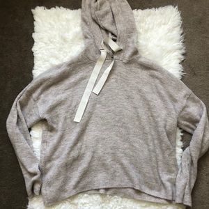 Express light Grey Hoodie Sweater